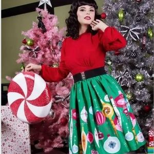 Pinup Couture Christmas Ornament skirt